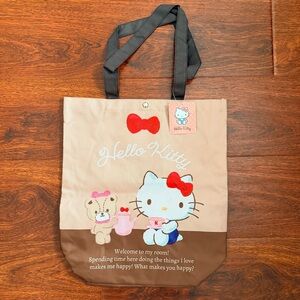 Sanrio Hello Kitty Cafe Printed Canvas Tote